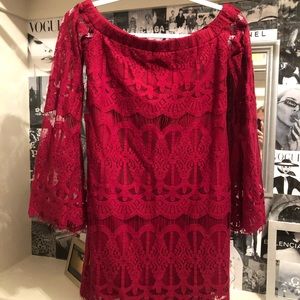 Red Lace Urban Outfitters Dress